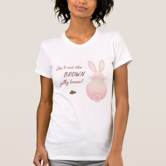 Eet niet de bruine gelei bonen dames basic t-shirt (Voorkant)