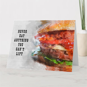 Eet nooit iets wat je niet kunt tillen kaart