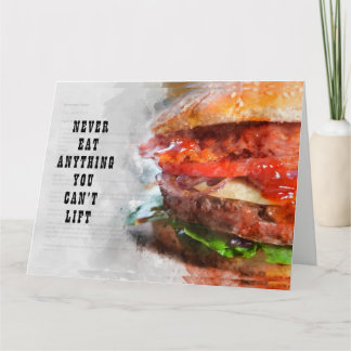 Eet nooit iets wat je niet kunt tillen kaart