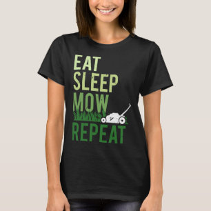Eet nu slaap Herhaal Gras snijlandschap T-shirt