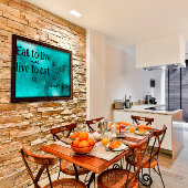 Eet om inspirerend turkooise Poster te leven