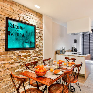 Eet om inspirerend turkooise Poster te leven