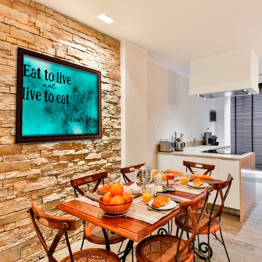 Eet om inspirerend turkooise Poster te leven