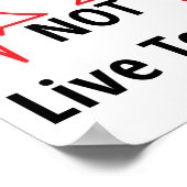 Eet om te leven, niet levend om te eten poster (Hoek)