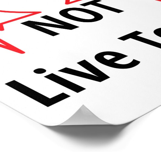 Eet om te leven, niet levend om te eten poster (Hoek)