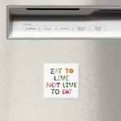 Eet om te leven, niet om te eten magneet (Insitu (Vaatwasser))