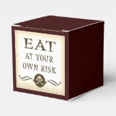 Eet op eigen risico Halloween Party Props Bedankdoosjes (Voorkant Zijde)
