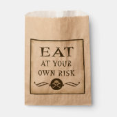 Eet op eigen risico Trick or treat Halloween Bedankzakje (Voorkant)