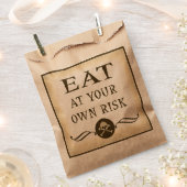 Eet op eigen risico Trick or treat Halloween Bedankzakje (Geknipt)