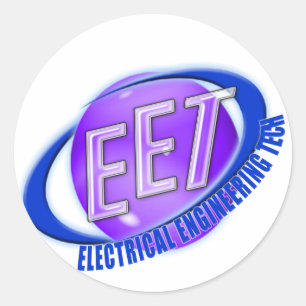 EET ORB SWOOSH LOGO ELEKTRISCHE TECHNISCHE TECHNIS RONDE STICKER