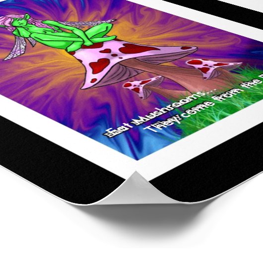Eet paddenstoelen poster (Hoek)