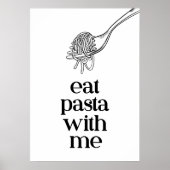 Eet pasta met mij poster (Voorkant)