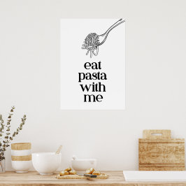 Eet pasta met mij poster