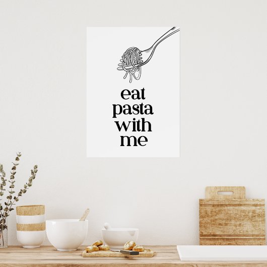 Eet pasta met mij poster (Keuken)