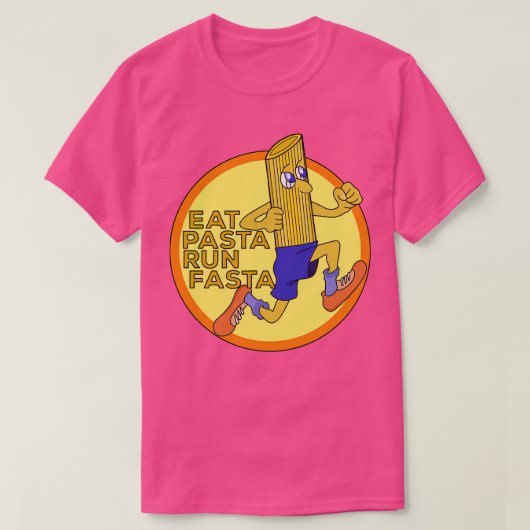 Eet Pasta Run Fasta 4 T-shirt (Design voorkant)