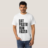 eet pasta run fasta t-shirt (Voorkant volledig)
