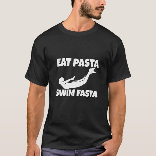 Eet Pasta Zwem Snelsta T-shirt (Voorkant)