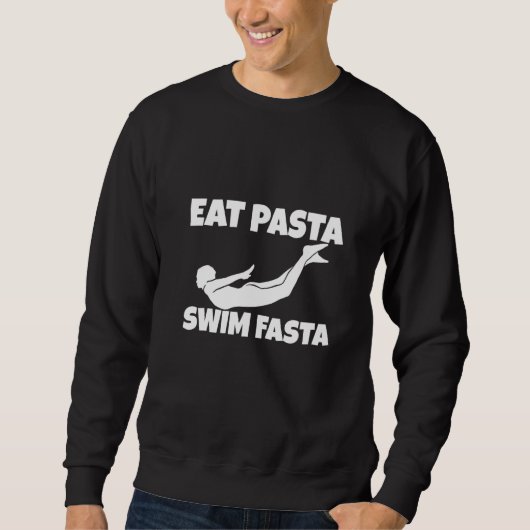 Eet Pasta Zwem Snelsta Trui (Voorkant)