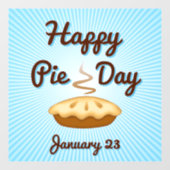 EET PIE op taartdag, 23 januari Raamsticker (Vel)