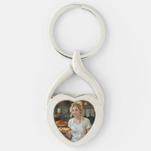 Eet Pizza Foto Personaliseer Aanpassen Sleutelhanger