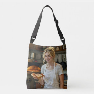 Eet Pizza Foto Personaliseren Aanpassen Crossbody Tas