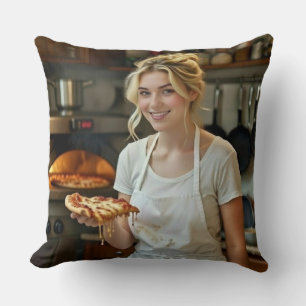 Eet Pizza Foto Personaliseren Aanpassen Kussen