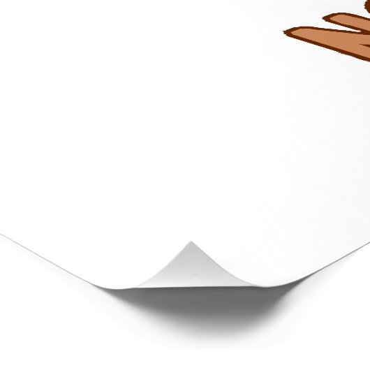 Eet pizza, geen mensen perfect poster (Hoek)