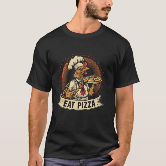 Eet Pizza Grappige Thanksgiving Dag Turkije Jongen T-shirt (Voorkant)