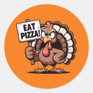 Eet pizza kalkoen Stickers