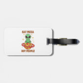 Eet pizza niet mensen bagagelabel (Achterkant horizontaal)