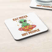 Eet pizza niet mensen bier onderzetter (Linkerzijde)
