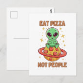 Eet pizza niet mensen briefkaart (Voorkant / Achterkant)