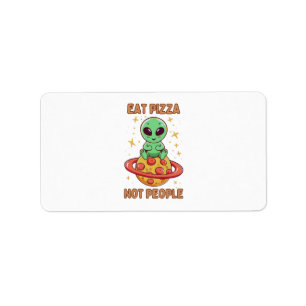 Eet pizza niet mensen etiket