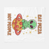 Eet pizza niet mensen fleece deken (Voorkant (Horizontaal))