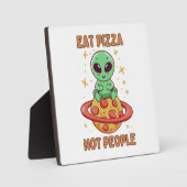 Eet pizza niet mensen fotoplaat (Voorkant)