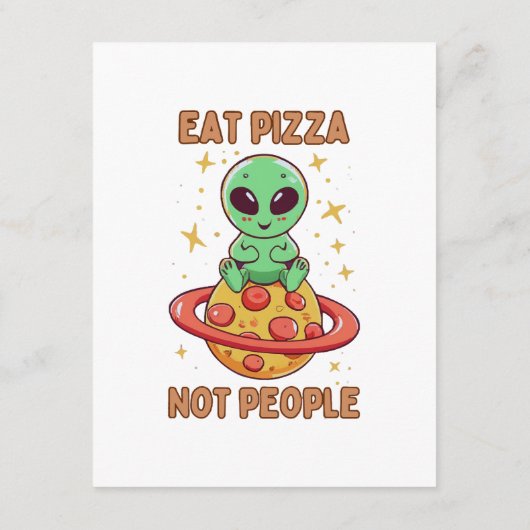 Eet pizza niet mensen informatiekaartje (Achterkant)