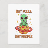 Eet pizza niet mensen informatiekaartje (Voorkant)
