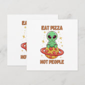 Eet pizza niet mensen kaart (Voorkant / Achterkant)