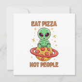 Eet pizza niet mensen kaart (Voorkant)