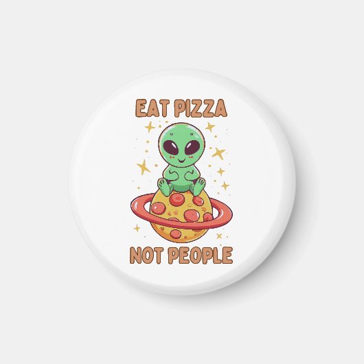 Eet pizza niet mensen magneet (Voorkant)