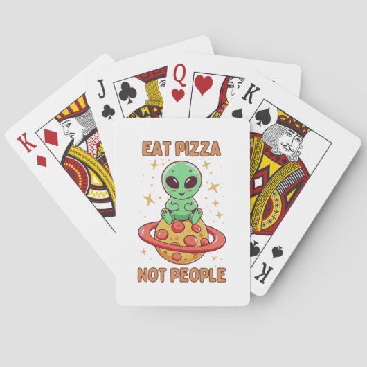 Eet pizza niet mensen pokerkaarten (Achterkant)