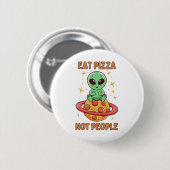 Eet pizza niet mensen ronde button 5,7 cm (Voorkant /achterkant)