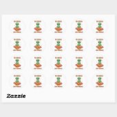 Eet pizza niet mensen ronde sticker (Vel)