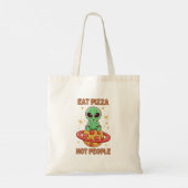 Eet pizza niet mensen tote bag (Achterkant)