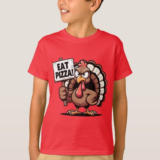 Eet Pizza Turkey T Shirt (Voorkant)