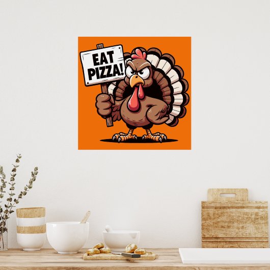 Eet Pizza Turkije Poster (Keuken)