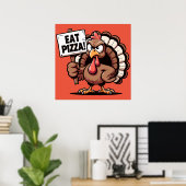 Eet Pizza Turkije Poster (Thuiskantoor)