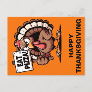 Eet Pizza Turkije Thanksgiving Briefkaart