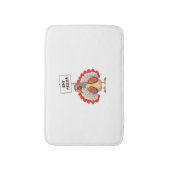 Eet Pizza Turkije Thanksgiving Volwassene Vegan Fu Badmat (Voorkant Verticaal)