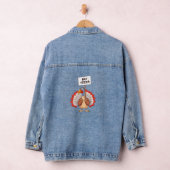 Eet Pizza Turkije Thanksgiving Volwassene Vegan Fu Denim Jacket (Hangar)